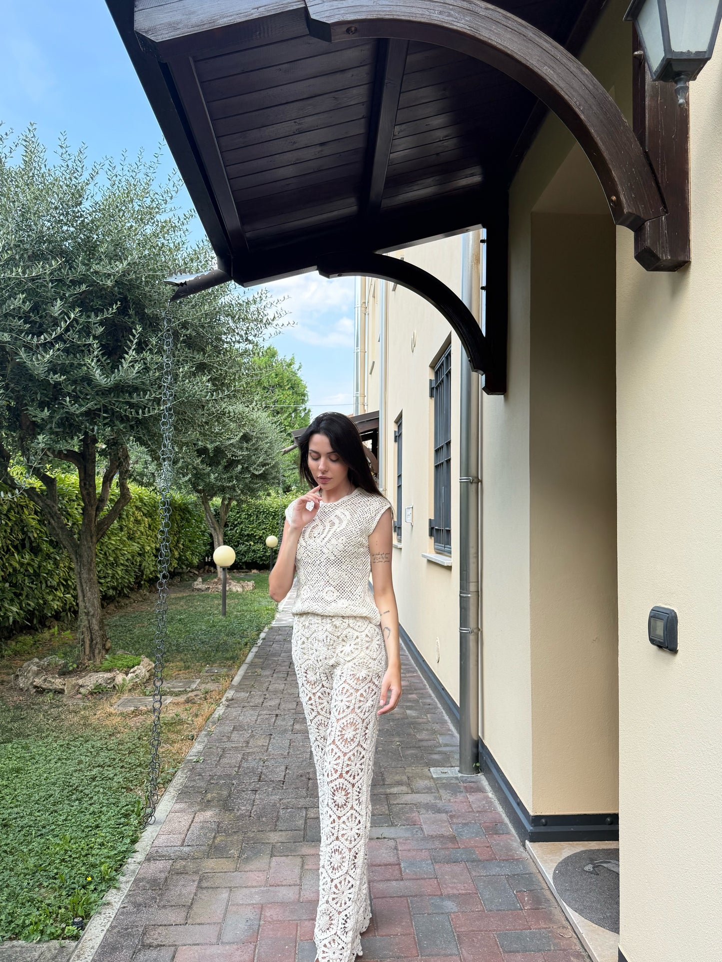 Pantalone pizzo lungo