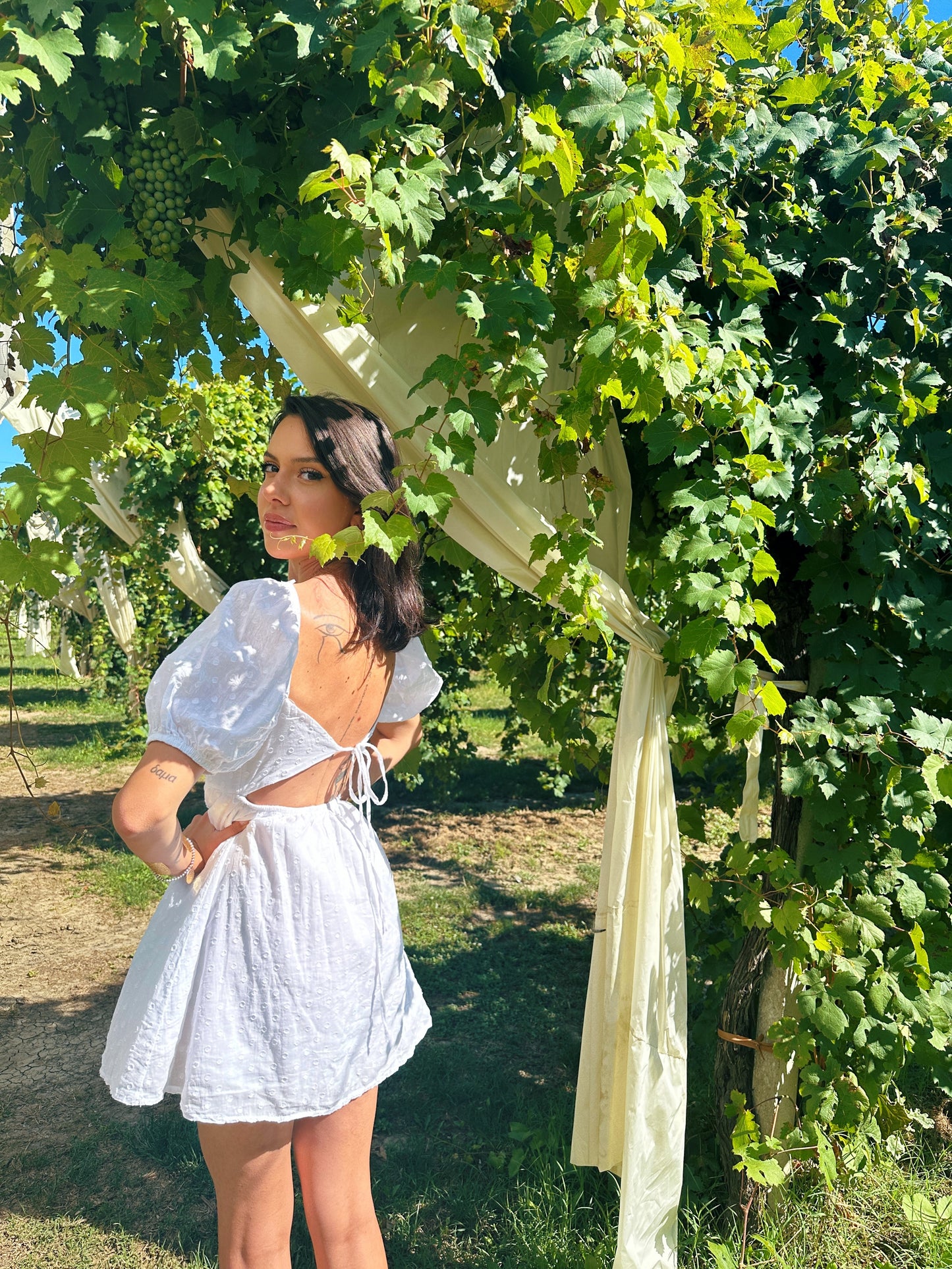 Dress Elisa - Facchini Creations M / Bianco Abbigliamento e accessori